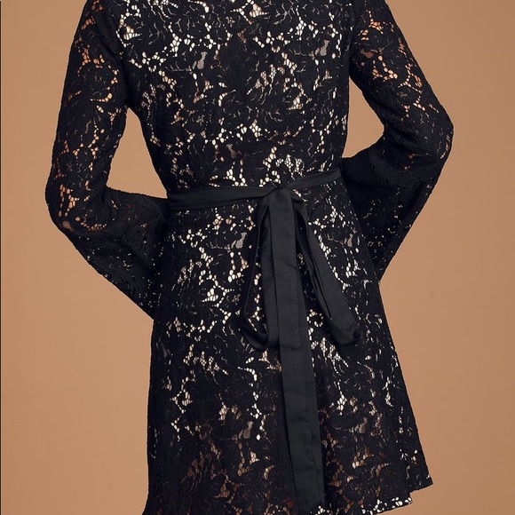 Lulus Wrap Dress in Black - Picture 5 of 8